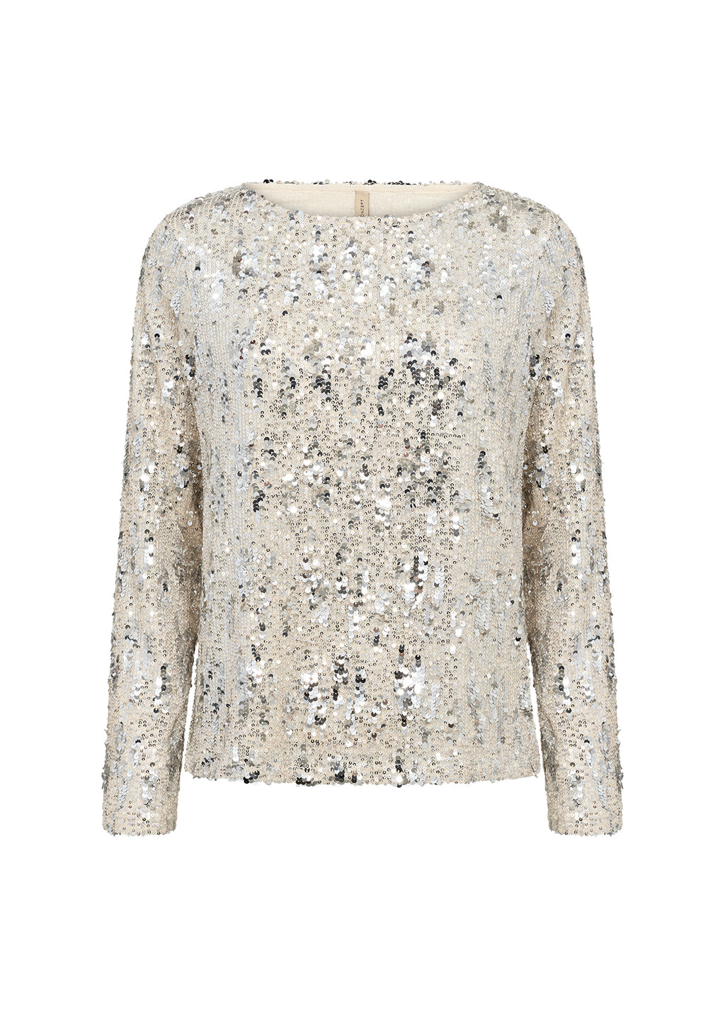 ANGEL 2 – kremfarget paljettbluse fra Soyaconcept
