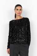 ANGEL 2 – sort paljettbluse fra Soyaconcept