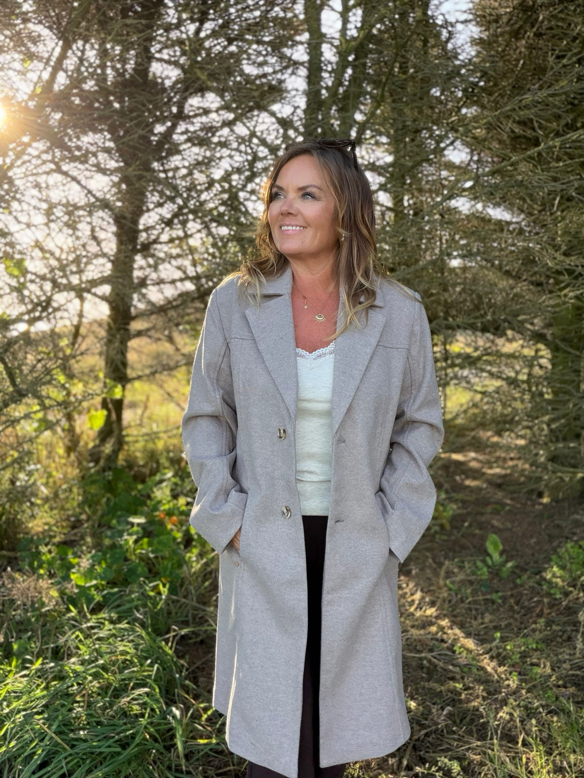 Jaze Long Coat fra Cream