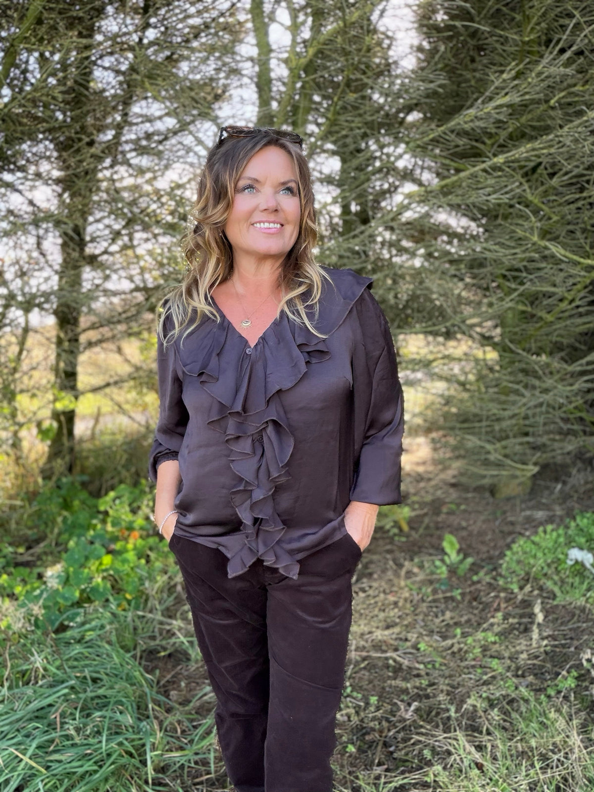 Beliv Bluse – Brun