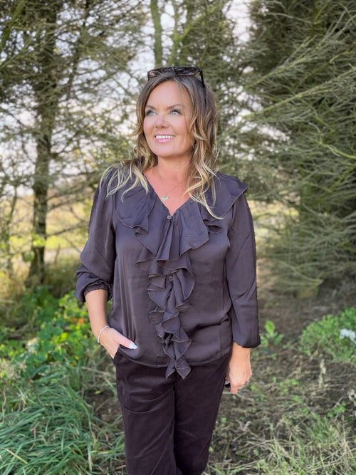 Beliv Bluse – Brun