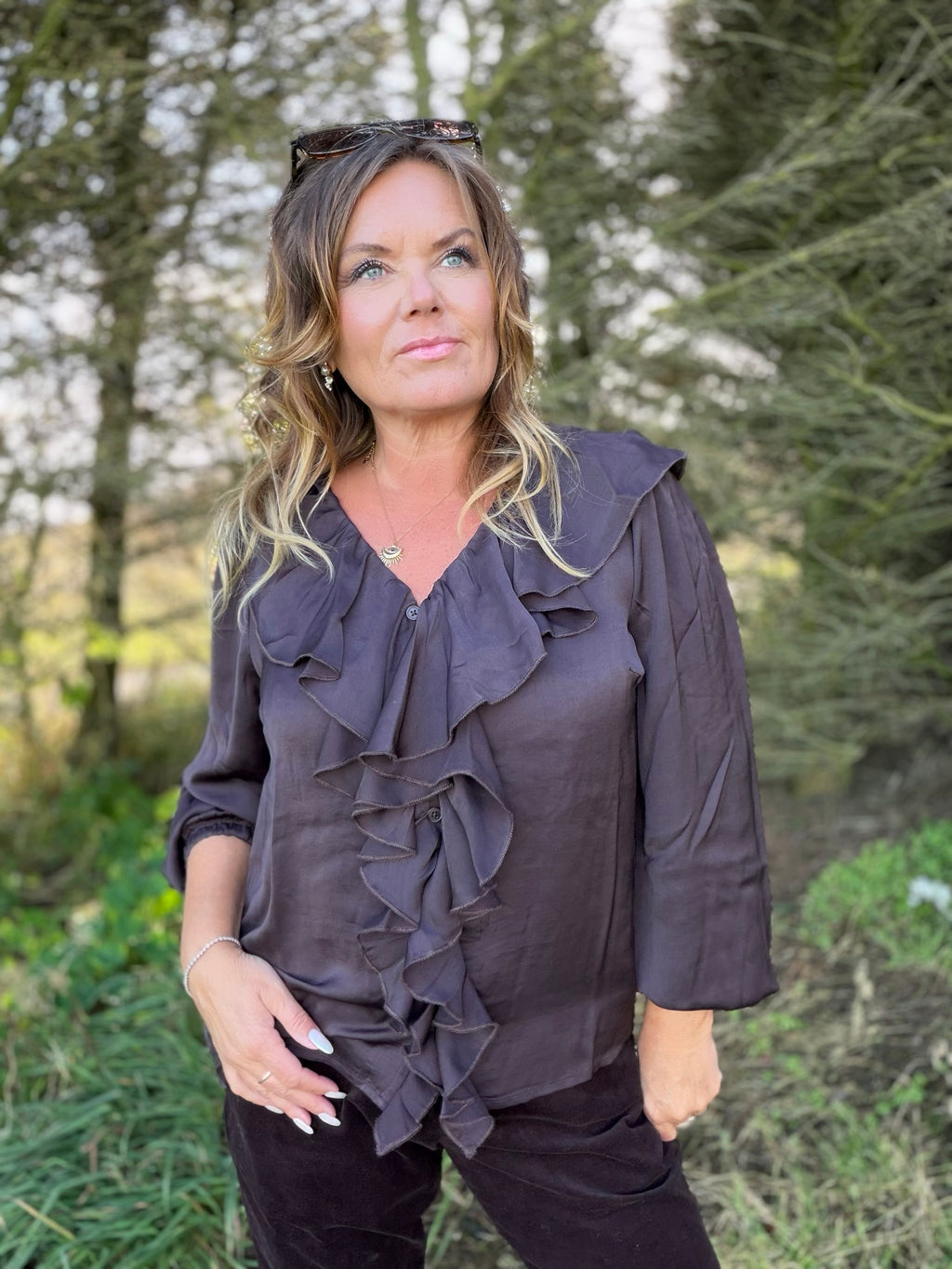Beliv Bluse – Brun
