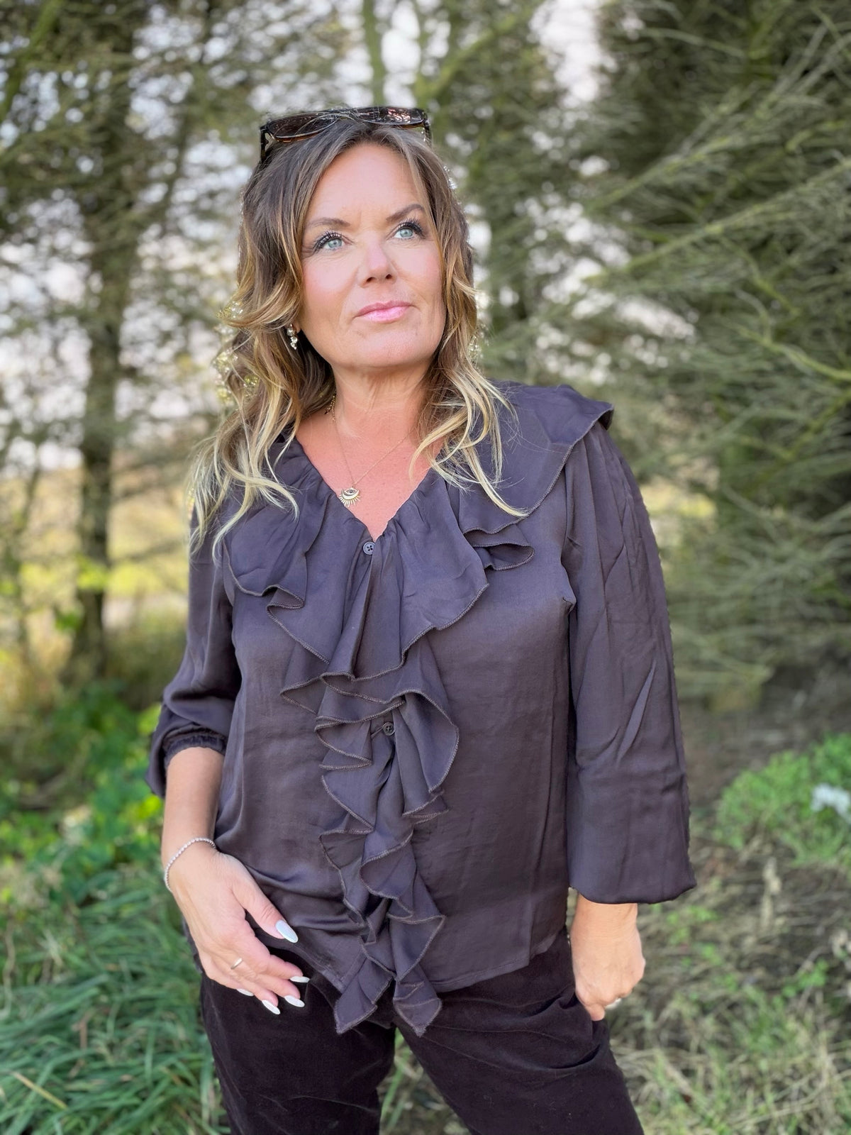 Beliv Bluse – Brun