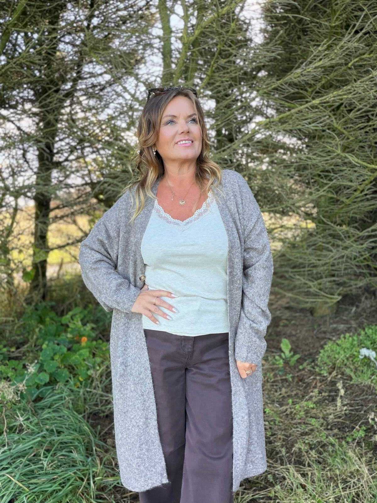 Alpa lang cardigan – Morel – Freequent