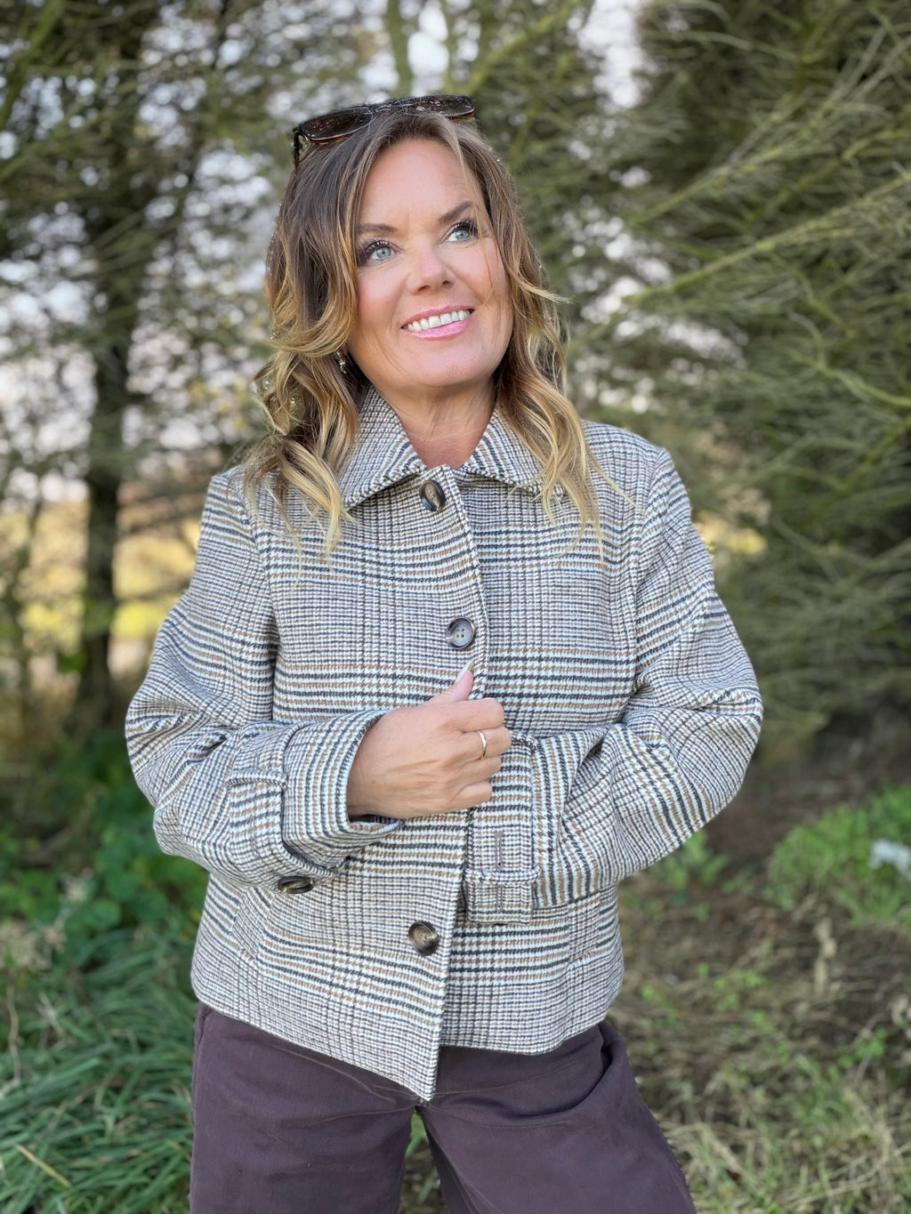 Georg Short Coat fra Cream