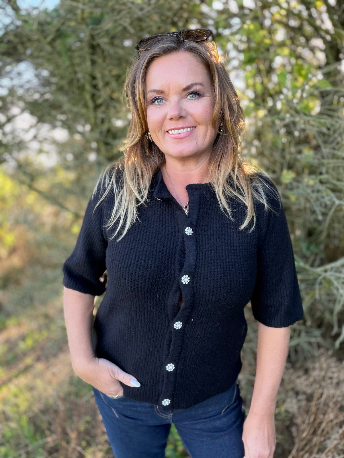 Avalon 2 cardigan fra SoyaConcept – sort