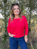 MilaSZ genser med rund hals – True Red – Saint Tropez
