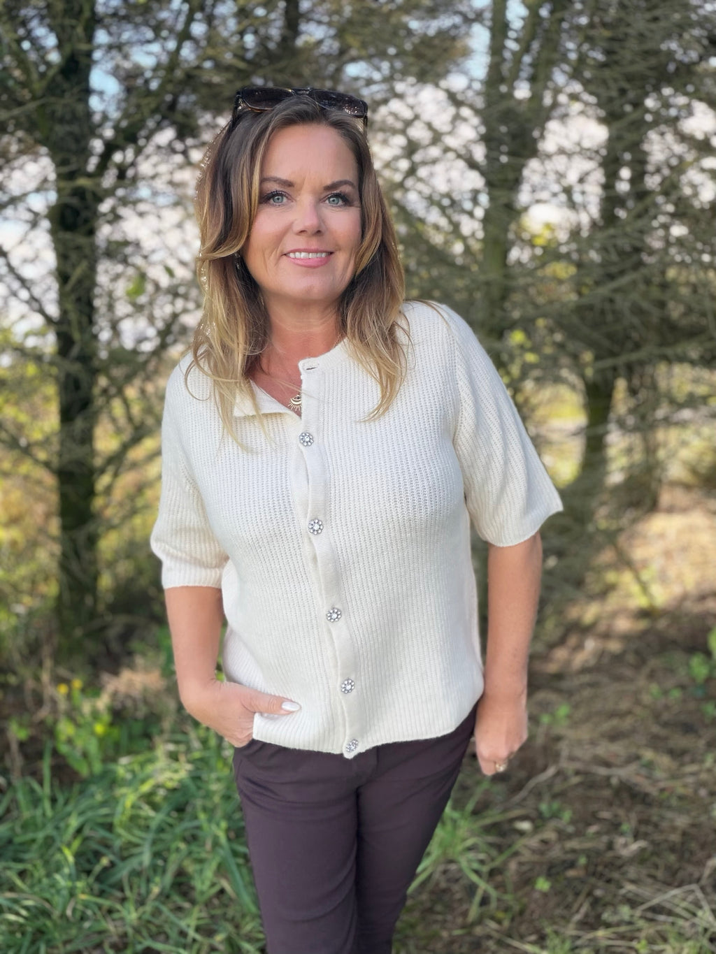 Avalon 2 cardigan – offwhite