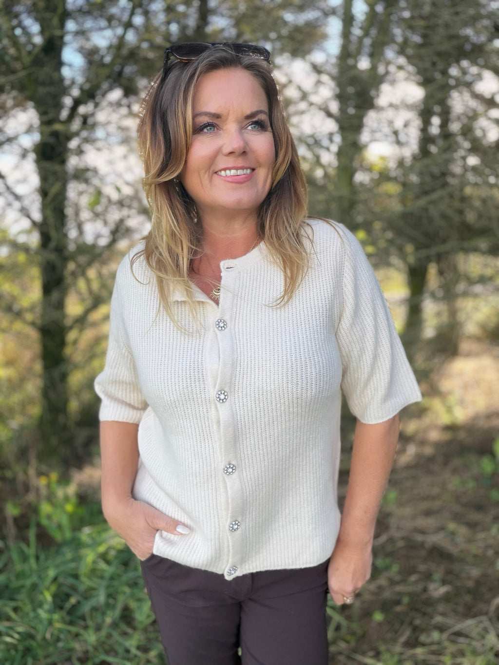 Avalon 2 cardigan – offwhite