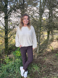 Marisol genser med struktur – Lys – Freequent