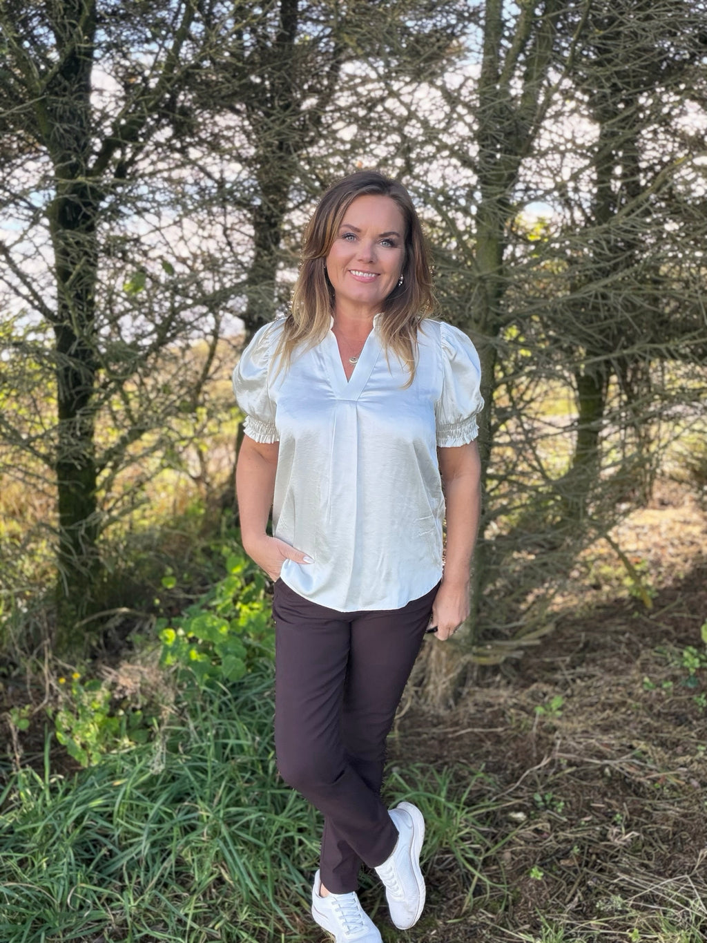 Panan bluse fra Saint Tropez – Ice White