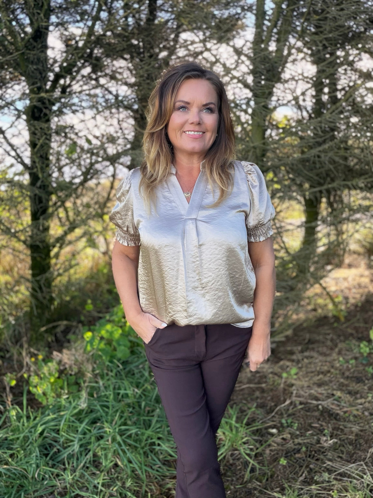 Panan bluse fra Saint Tropez – champagne