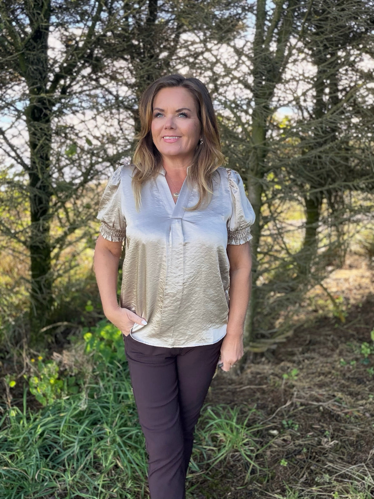 Panan bluse fra Saint Tropez – champagne