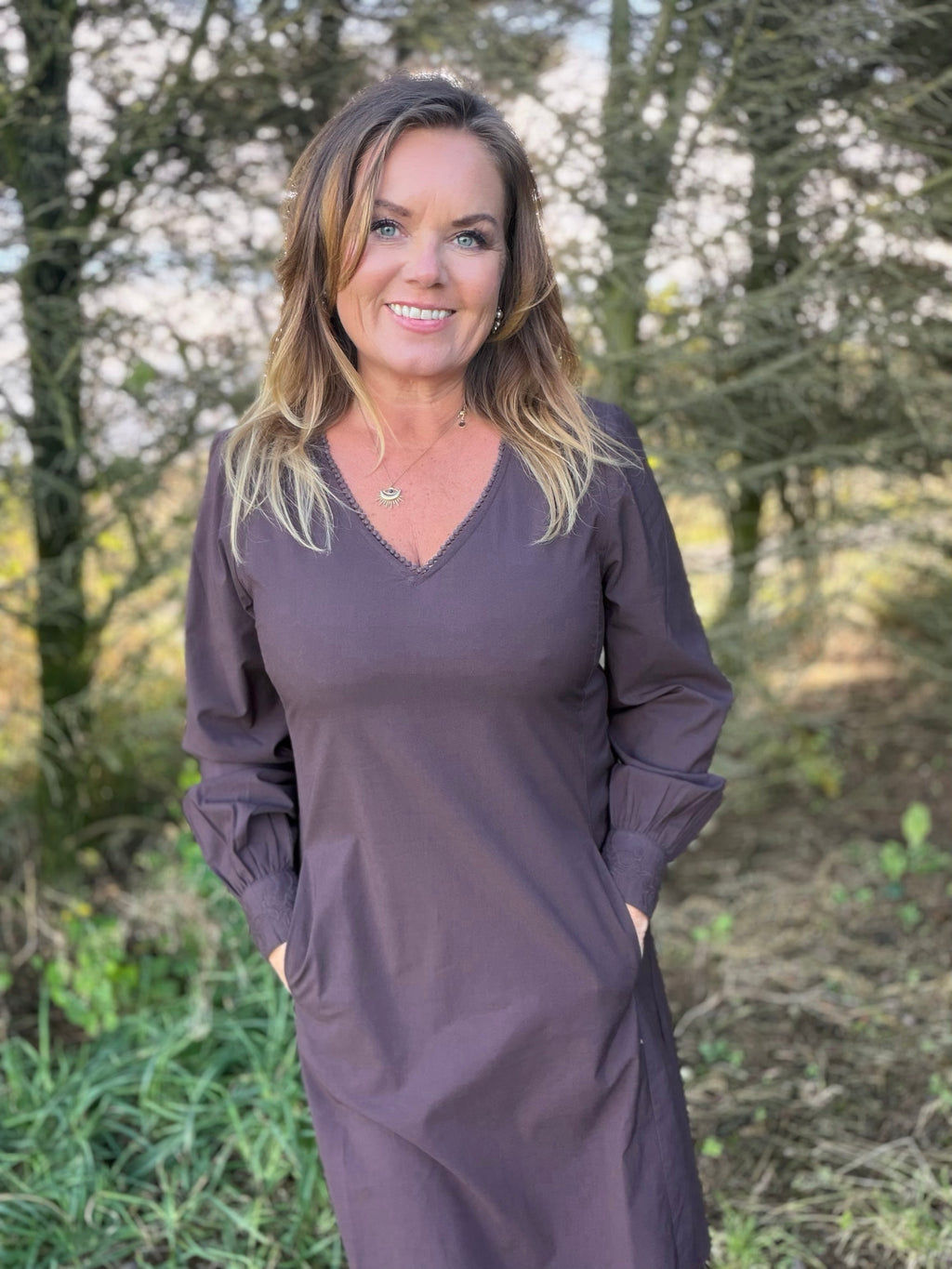 Leli kjole fra Cream – brun