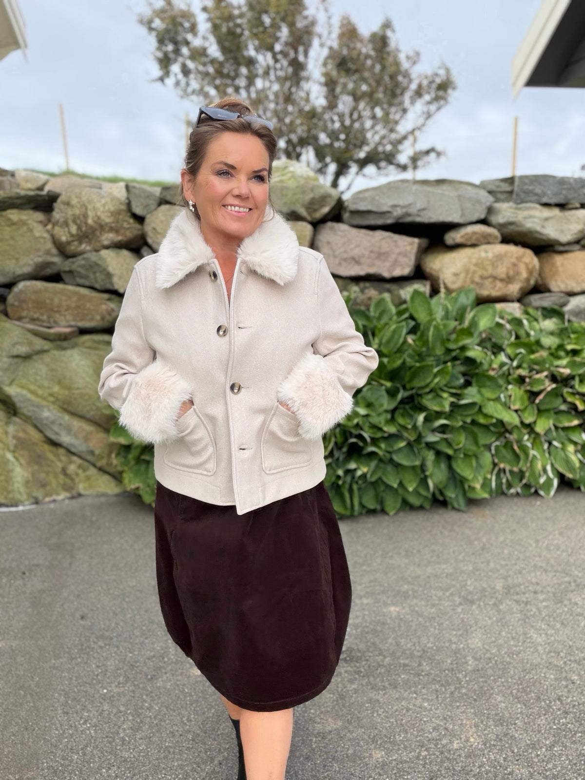 Yanna jakke – Moonbeam Melange – Freequent