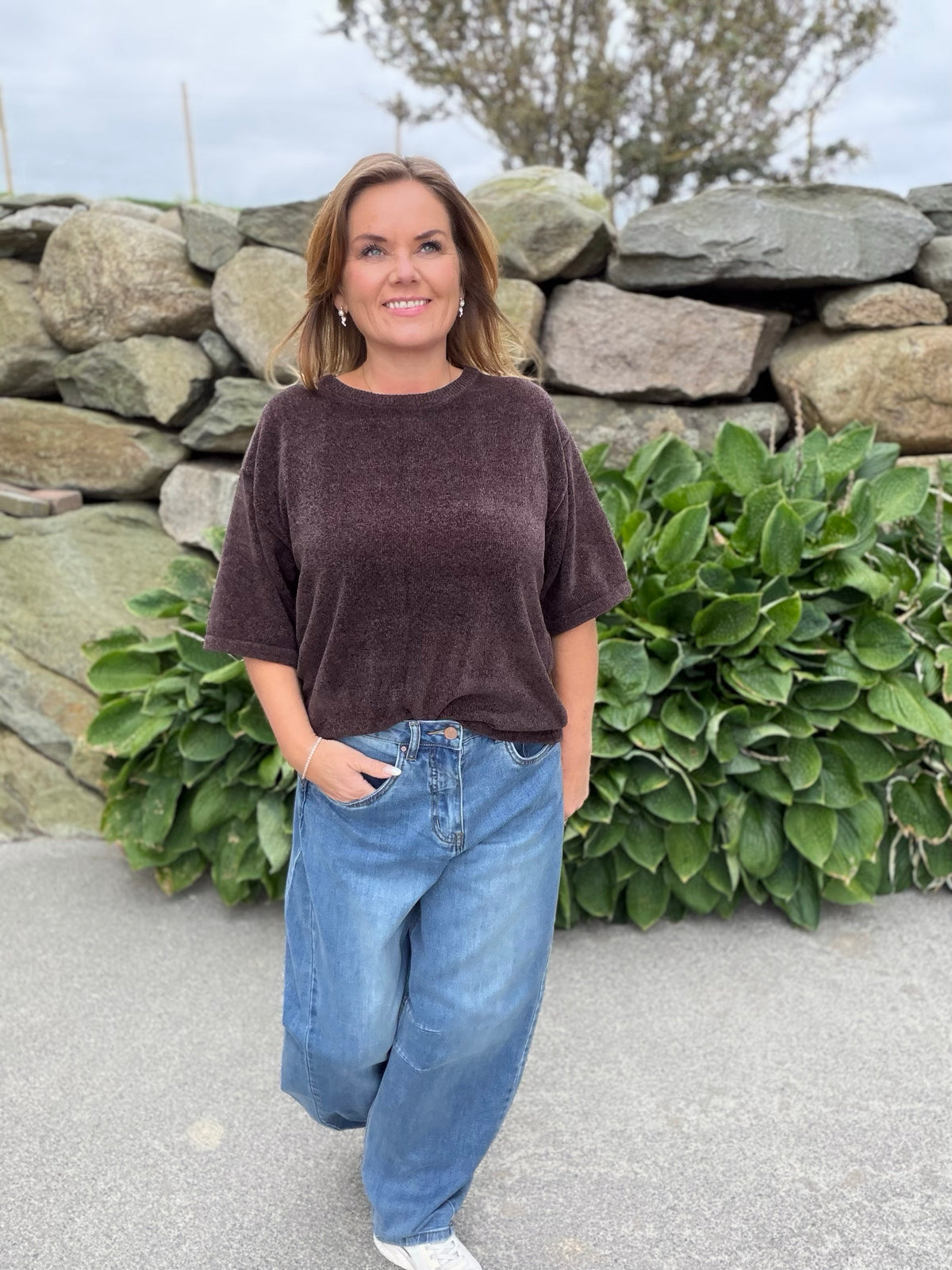 Tempo chenille topp fra Freequent – Mole