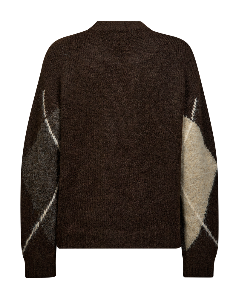 Grslulu pullover fra Freequent – brun/beige mønster