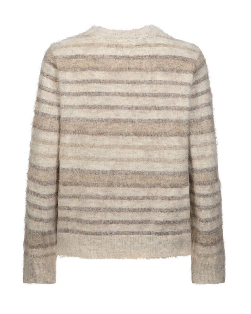 Lippi pullover fra Freequent – kremfarget stripet