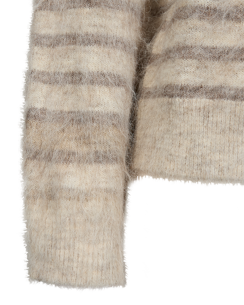 Lippi pullover fra Freequent – kremfarget stripet