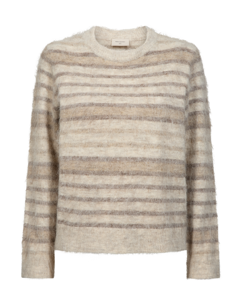 Lippi pullover fra Freequent – kremfarget stripet