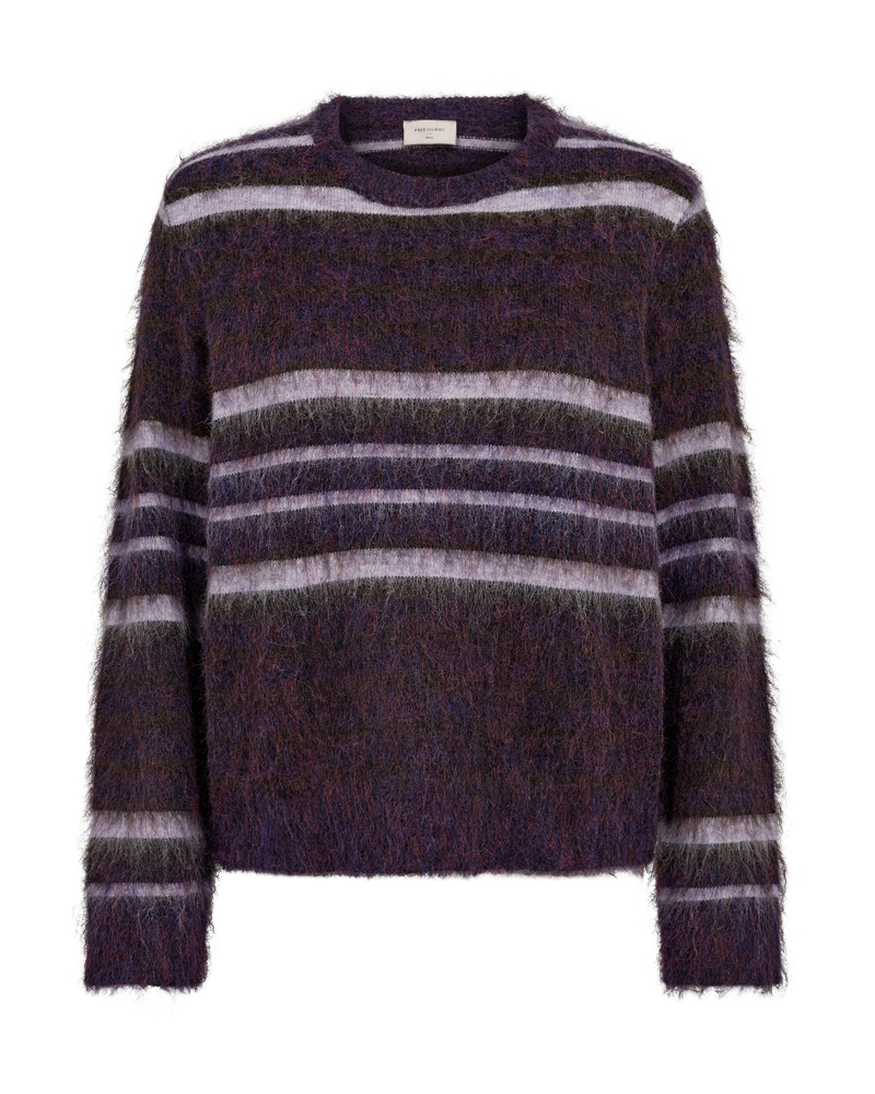 Lippi pullover fra Freequent – lilla stripet