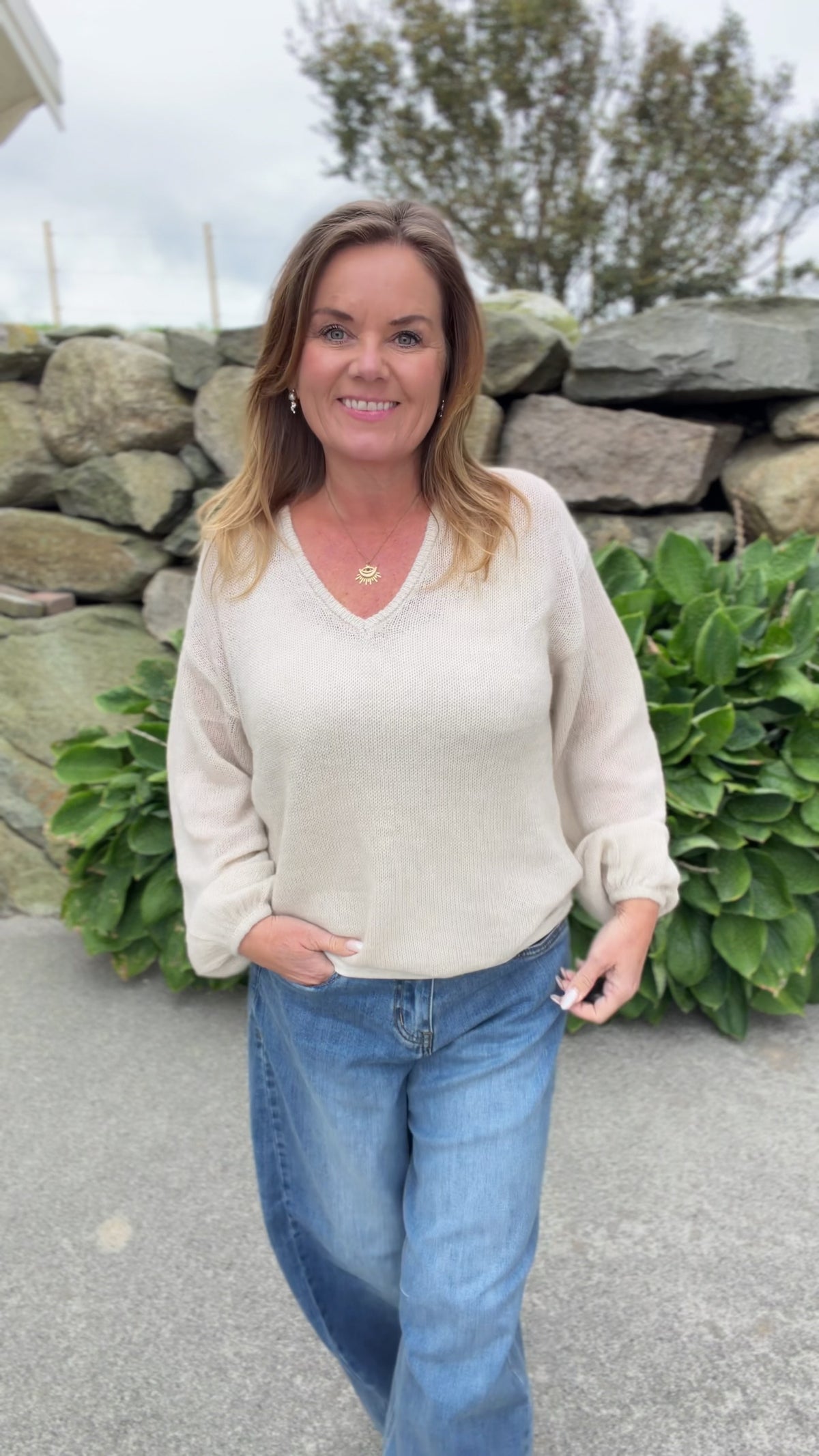 Dido genser fra Freequent – lys beige