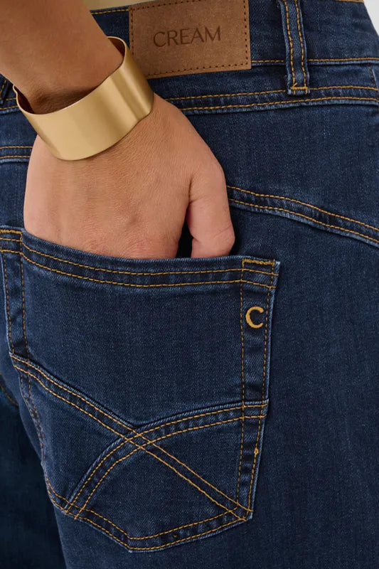 Bahren Ankel Balloon Jeans – Blå – Cream