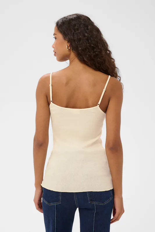 MayaSZ singlet med blondekant – Lys – Saint Tropez
