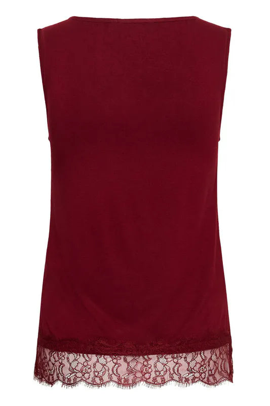 Alvaia topp med blonde – Cabernet Red – Cream