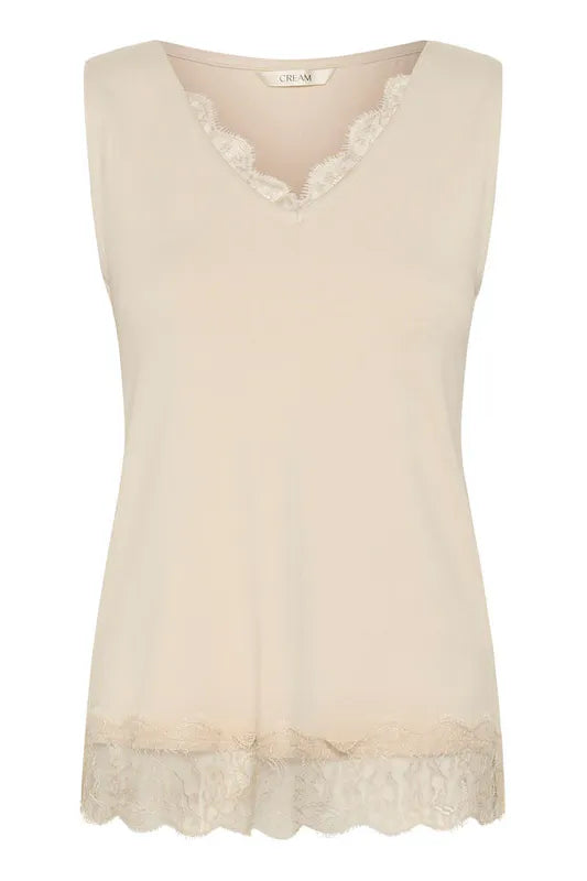 Alvaia topp med blonde – Nature – Cream