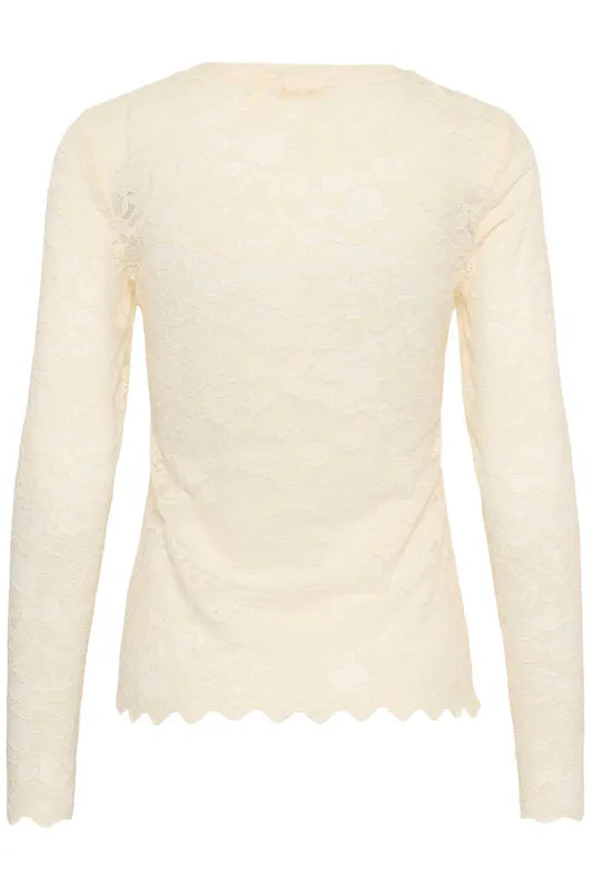 Pitia Lace bluse fra Cream – Nature