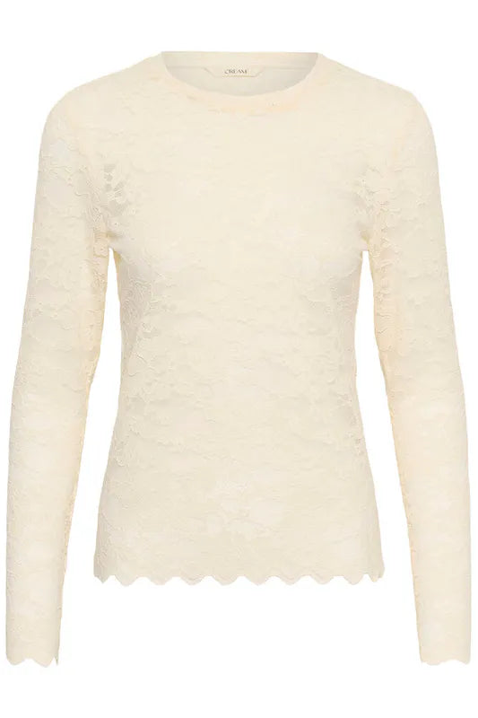 Pitia Lace bluse fra Cream – Nature