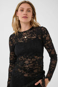 Pitia Lace bluse fra Cream – sort
