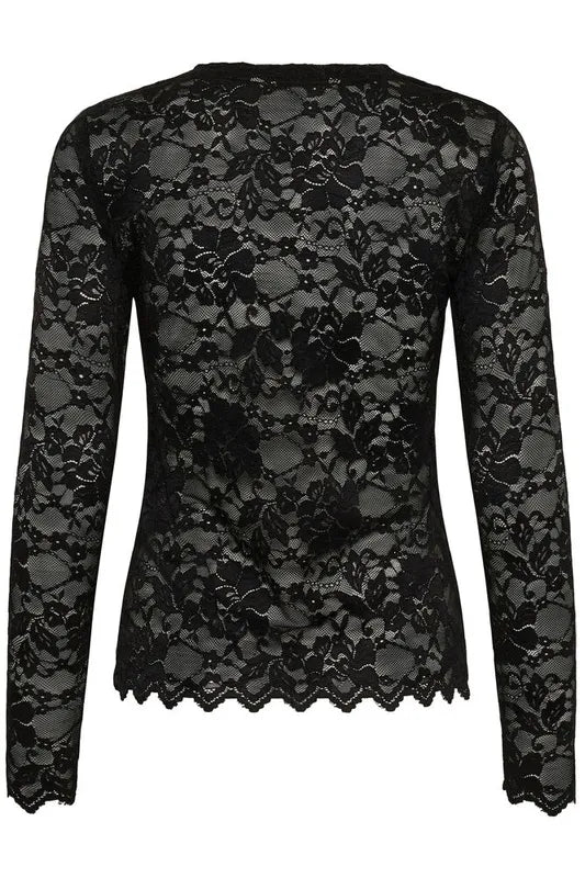 Pitia Lace bluse fra Cream – sort