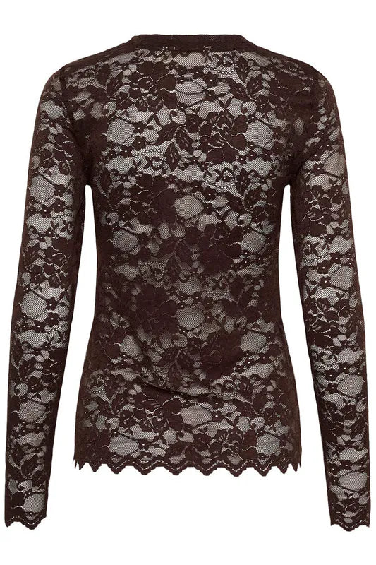 Pitia Lace bluse fra Cream – brun