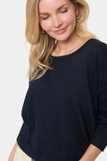 Mila genser med rund hals fra Saint Tropez – Night Sky Blue
