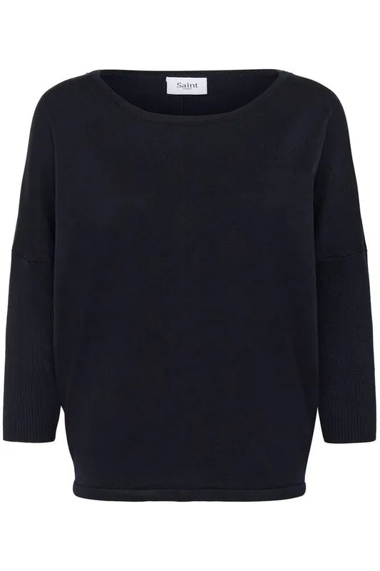 Mila genser med rund hals fra Saint Tropez – Night Sky Blue