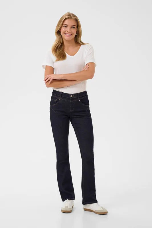 Amalie bootcut jeans fra Cream – mørk denim – lengde 30