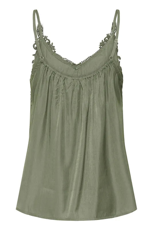 Anna topp fra Cream – Mulled Basil Green