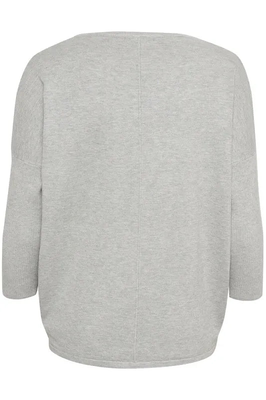 Mila genser med rund hals fra Saint Tropez – Pearl Grey