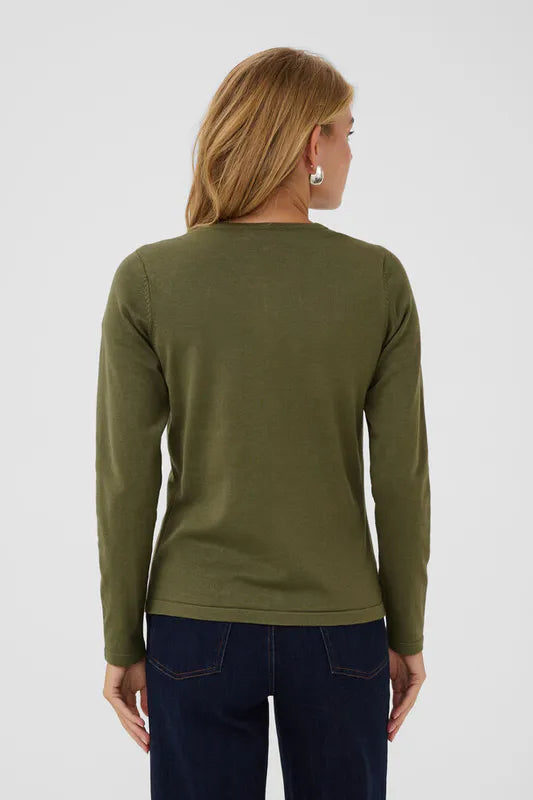 Mila cardigan – Four Leaf Clover Melange – Saint Tropez