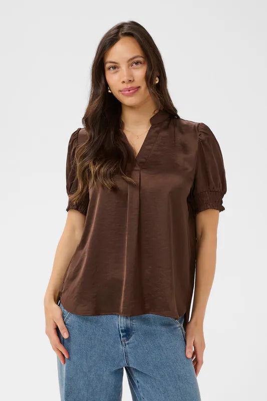 Panan bluse fra Saint Tropez – brun