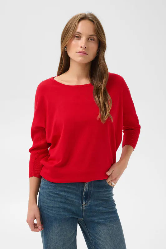 MilaSZ genser med rund hals – True Red – Saint Tropez