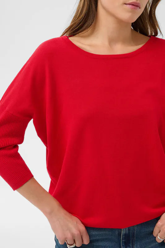 MilaSZ genser med rund hals – True Red – Saint Tropez