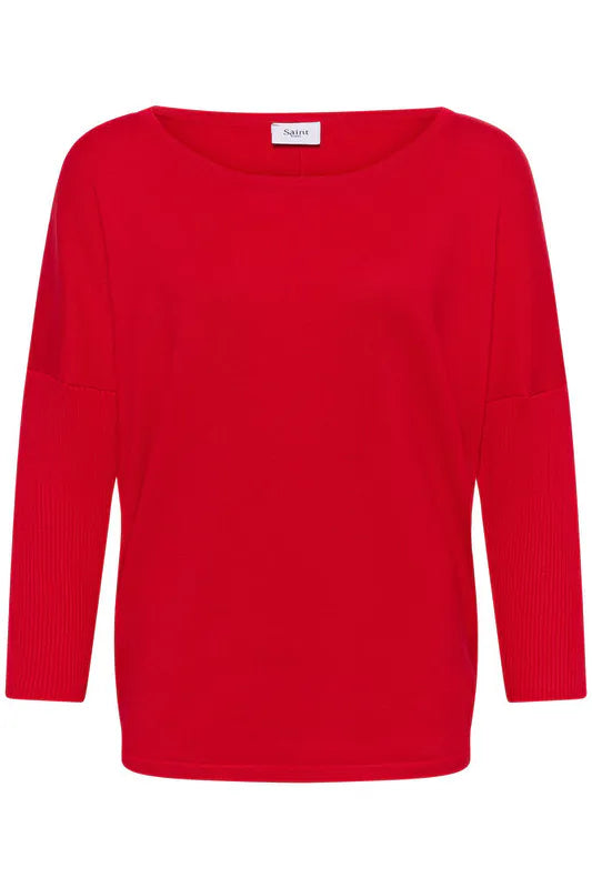 MilaSZ genser med rund hals – True Red – Saint Tropez
