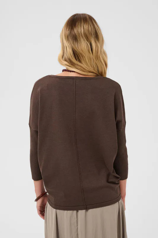 MilaSZ genser med rund hals – Bracken Melange – Saint Tropez