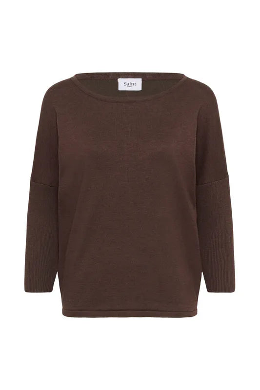 MilaSZ genser med rund hals – Bracken Melange – Saint Tropez