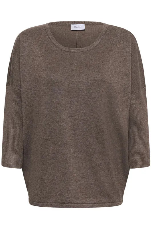 MilaSZ genser med rund hals – Mink Melange – Saint Tropez