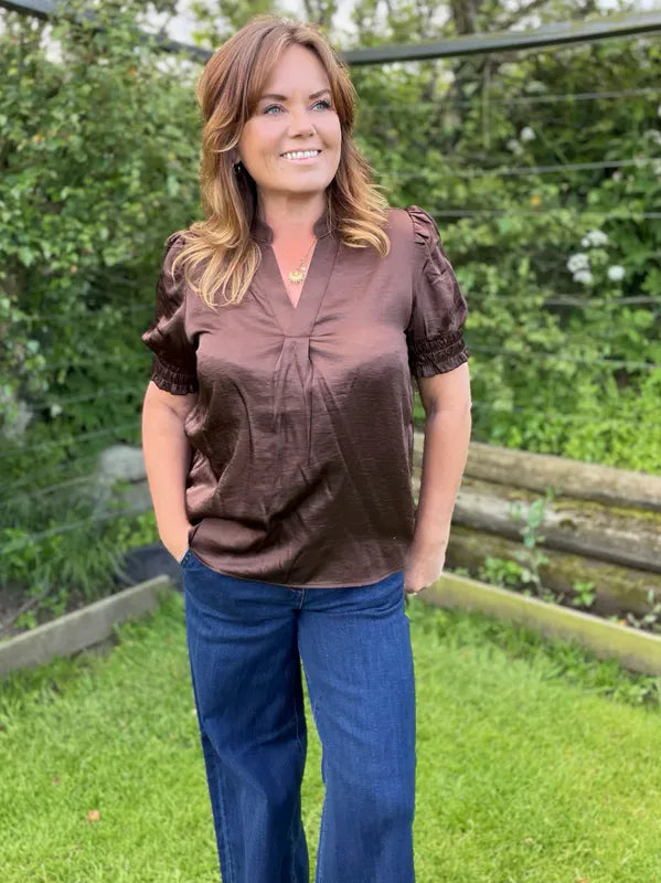 Panan bluse fra Saint Tropez – brun