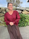 Tina Bluse – Burgunder